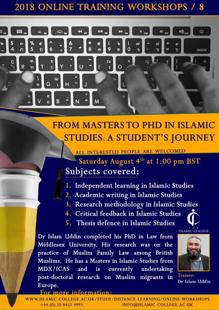 phd in islamic studies online